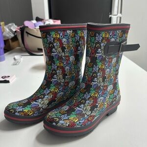 Dog Cartoon Pattern Rain Boots